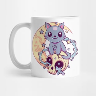 Skull Cat Kawaii Gothic Mug